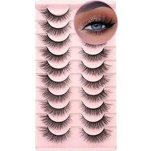 False Eyelashes Mink Lashes Natural Wispy Cat Eye Lashes Eyelashes Pack 3D Strip